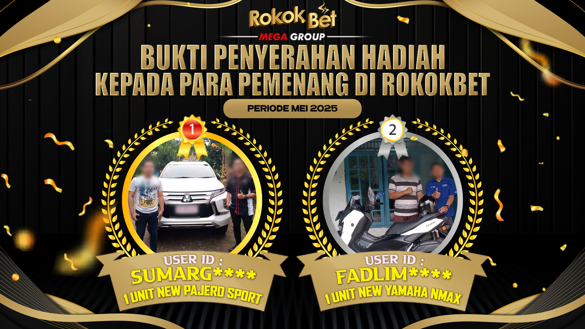 Selamat Kepada Member Setia ROKOKBET Sudah Memenangkan Satu Unit Mobil Pajero Sport