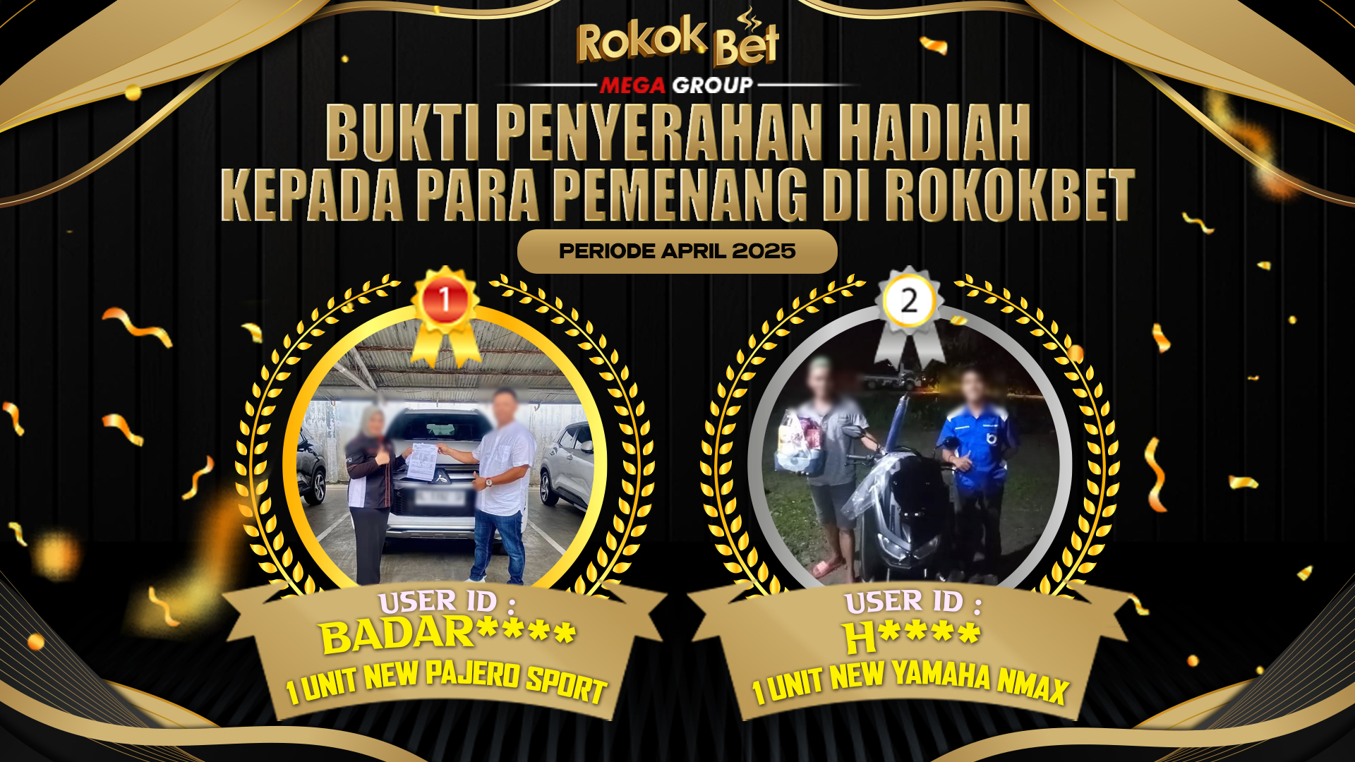 Selamat Kepada Member Setia ROKOKBET Sudah Memenangkan Satu Unit Mobil Pajero Sport