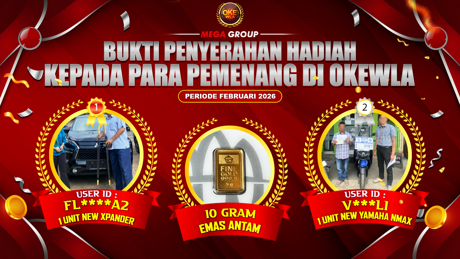 Selamat Kepada Member Setia okewla Sudah Memenangkan Satu Unit Mobil Pajero Sport